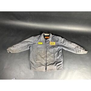 Vintage Cintas Work Jacket Men's Large Gray  Midas Auto Services Full Zip